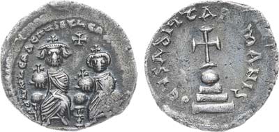 Лот №59,  Византийская империя. Император Ираклий. Гексаграмма 615-638 гг.