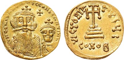 Лот №60,  Византийская империя. Император Констант II. Солид 641-668 гг.