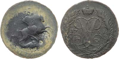 Лот №684, 2 копейки 1757 года. Гуртовая надпись 