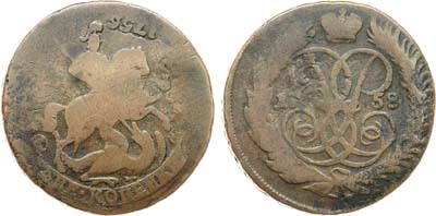 Лот №706, 2 копейки 1758 года.