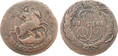 Лот №775, 2 копейки 1766 года. СПМ.