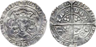 Лот №87,  Англия. Королевство. Король Эдуард IV. Первое правление. 1 гроат 1461-1464 гг.