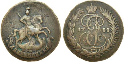 Лот №940, 2 копейки 1788 года. СПМ. Гуртовая надпись.