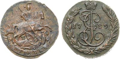 Лот №952, 1 копейка 1789 года. ЕМ.