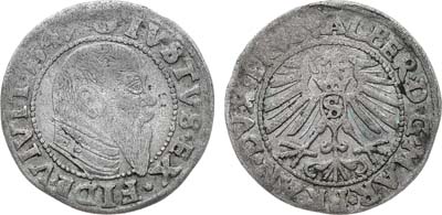 Лот №95,  Германия. Герцогство Пруссия. Герцог Альбрехт. 1 грош 1547 года.
