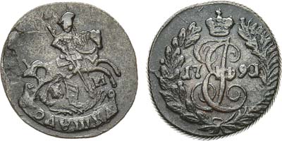 Лот №966, Полушка 1791 года. КМ.