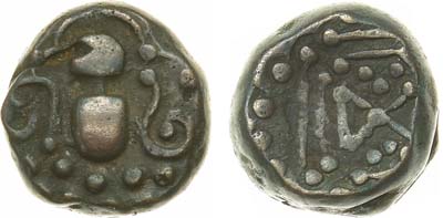 Лот №120,  Индия. Гуджарат. 1 гадхайя пайса 800-1300 гг.