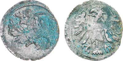 Лот №128,  Великое Княжество Литовское. Король польский и великий князь литовский Александр I Ягеллончик. Денар 1501-1506 гг.