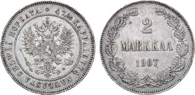 Лот №1348, 2 марки 1907 года. L.