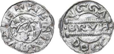 Лот №134,  Нидерланды. Графство Фрисландия. Граф Бруно III. Денарий 1038-1057 гг.