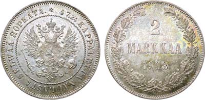Лот №1351, 2 марки 1908 года. L.