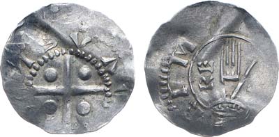 Лот №138,  Священная Римская империя. Император Генрих II. Денье 1002-1024 гг.