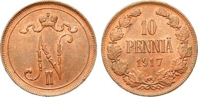 Лот №1426, 10 пенни 1917 года.