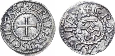 Лот №143,  Западно-Франкское королевство (Франция). Династия Каролингов. Король Карл II Лысый. Денье 864-875 гг..