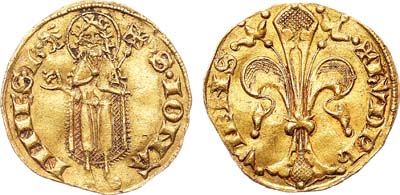 Лот №144,  Франция. Феодализм. Граф Умберт II дофин Вьеннский. Золотой флорин 1333-1349 гг.