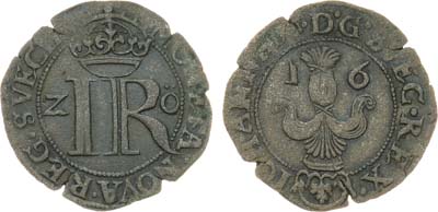 Лот №157,  Швеция. Королевство. Король Юхан III. 2 эре 1591 года.