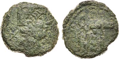 Лот №15,  Древняя Греция. Этрурия. Популония. Триенс конца III века до н.э.