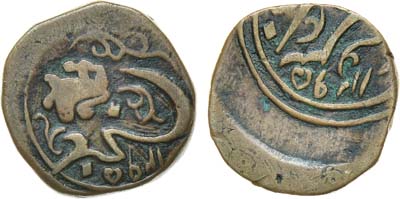 Лот №165,  Афганистан. Правитель Шир-Али. 1 фалус AH1295 (1878 год).