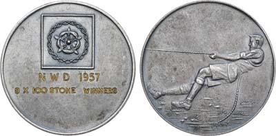 Лот №187,  Великобритания. Медаль 1957 года. Соревнования по перетягиванию каната.