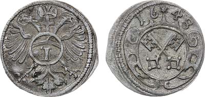 Лот №193,  Германия. Бавария. Город Регенсбург. 1 крейцер 1648 года.