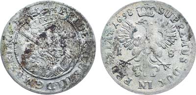 Лот №201,  Германия. Княжество Бранденбург-Пруссия. Герцог Фридрих III. 18 грошей 1698 года.