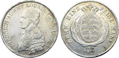 Лот №212,  Германия. Королевство Саксония. Альбертинская линия. Король Фридрих Август I. Талер 1820 года (I.G.S.).