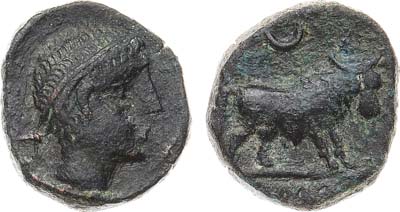 Лот №23,  Кельтиберия. Семис (АЕ18) 180-100 гг. до н.э.