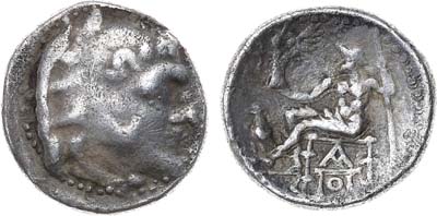 Лот №24,  Левант. Драхма III века до н.э. Подражание драхме Александра III Македонского.
