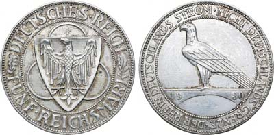 Лот №278,  Германия. Веймарская Республика. 5 рейхсмарок 1930 года.