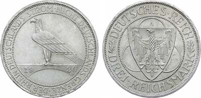 Лот №279,  Германия. Веймарская республика. 3 рейхсмарки 1930 года.