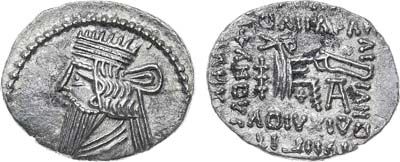 Лот №29,  Парфянское царство. Царь Вологез III. Драхма 105-147 гг.