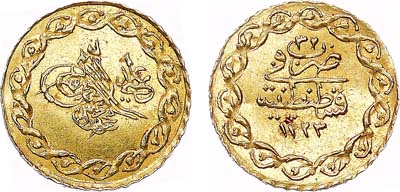 Лот №334,  Османская империя. Турция. Султан Махмуд II. 1/4 седид махмудийе АН 1223/32 (1838) года.
