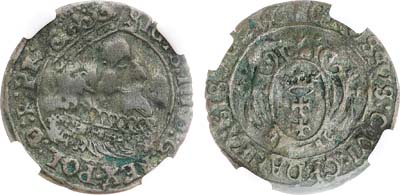 Лот №339,  Польское королевство. Данциг. Король Сигизмунд III. Грош 1625 года. В слабе ННР VF 35.