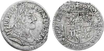 Лот №340,  Речь Посполитая. Король польский и великий князь литовский Ян II Казамир. 18 грошей 1650 года.