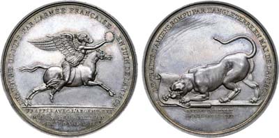 Лот №379,  Франция. Первая республика. Консул Наполеон Бонапарт. Медаль 1803 года. Разрыв Амьенского договора.