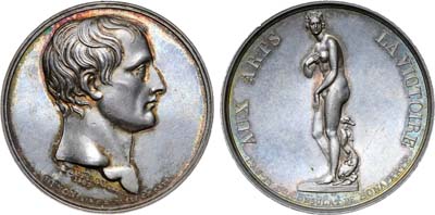 Лот №380,  Франция. Первая республика. Консул Наполеон Бонапарт. Медаль 1803 года. В честь захвата Венеры Медицейской.