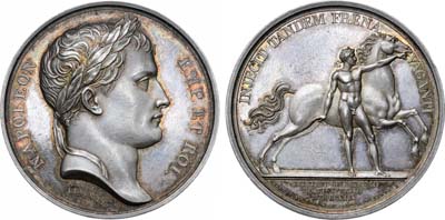 Лот №383,  Франция. Первая империя. Император Наполеон I Бонапарт. Медаль 1807 года. Создание Вестфальского королевства.