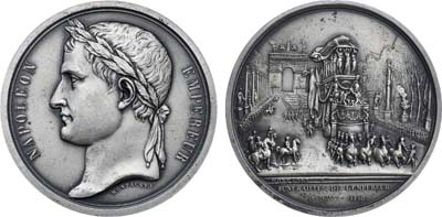 Лот №391,  Франция. Королевство. Король Луи Филипп I. Медаль 1840 года. Перезахоронение останков Наполеона.