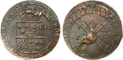 Лот №403,  Швеция. Королевство. Король Густав II Адольф. 1 эре 1629 года.