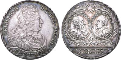 Лот №412,  Швеция. Королевство. Король Фридрих I. Риксдальдер 1721 года.