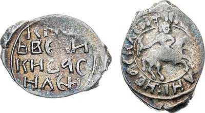 Лот №435,  Великое Княжество Московское. Великий Князь Василий Дмитриевич. Денга 1415-1420 гг.
