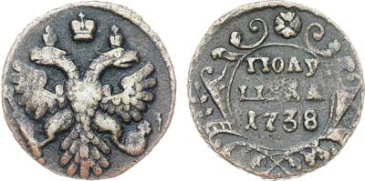 Лот №533, Полушка 1738 года.