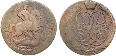 Лот №587, 2 копейки 1758 года.