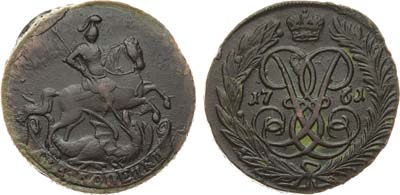 Лот №604, 2 копейки 1761 года.