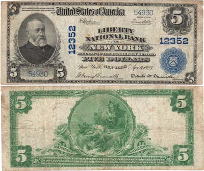 Лот №218,  США. 5 долларов 1923 года.