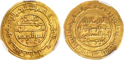 Лот №130,  Государство Альморавидов. Эмир Али ибн Юсуф. Динар 1106-1107 гг. В слабе CPRC AU Details.