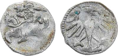 Лот №158,  Великое Княжество Литовское. Король польский и великий князь литовский Александр I Ягеллончик. Денар 1501-1506 гг.