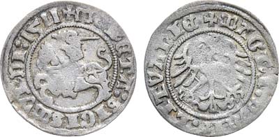 Лот №160,  Великое Княжество Литовское. Король польский и великий князь литовский Сигизмунд I Старый. Полугрош 1511 года.