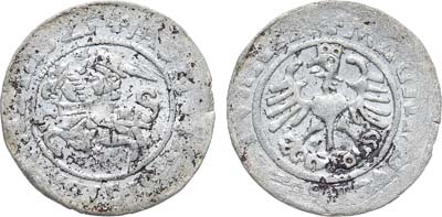 Лот №166,  Великое Княжество Литовское. Король польский и великий князь литовский Сигизмунд I Старый. Полугрош 1525 года.