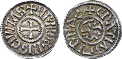 Лот №182,  Франция. Западно-Франкское королевство. Король Карл II Лысый. Денье 843-877 гг.